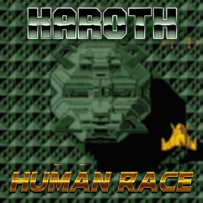 Human Race cover art – KaRoth synthwave remix of the Goldrunner game theme by Rob Hubbard