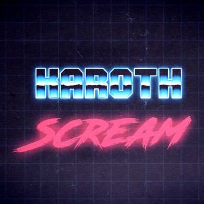 Scream cover art – KaRoth synthwave remix of a 1990s MIDI file
