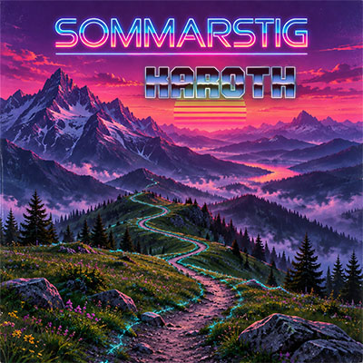 Sommarstig cover art – KaRoth synthwave